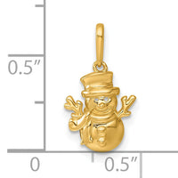14k Madi K Polished Snowman Pendant-GK1196