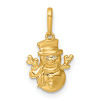 14k Madi K Polished Snowman Pendant-GK1196