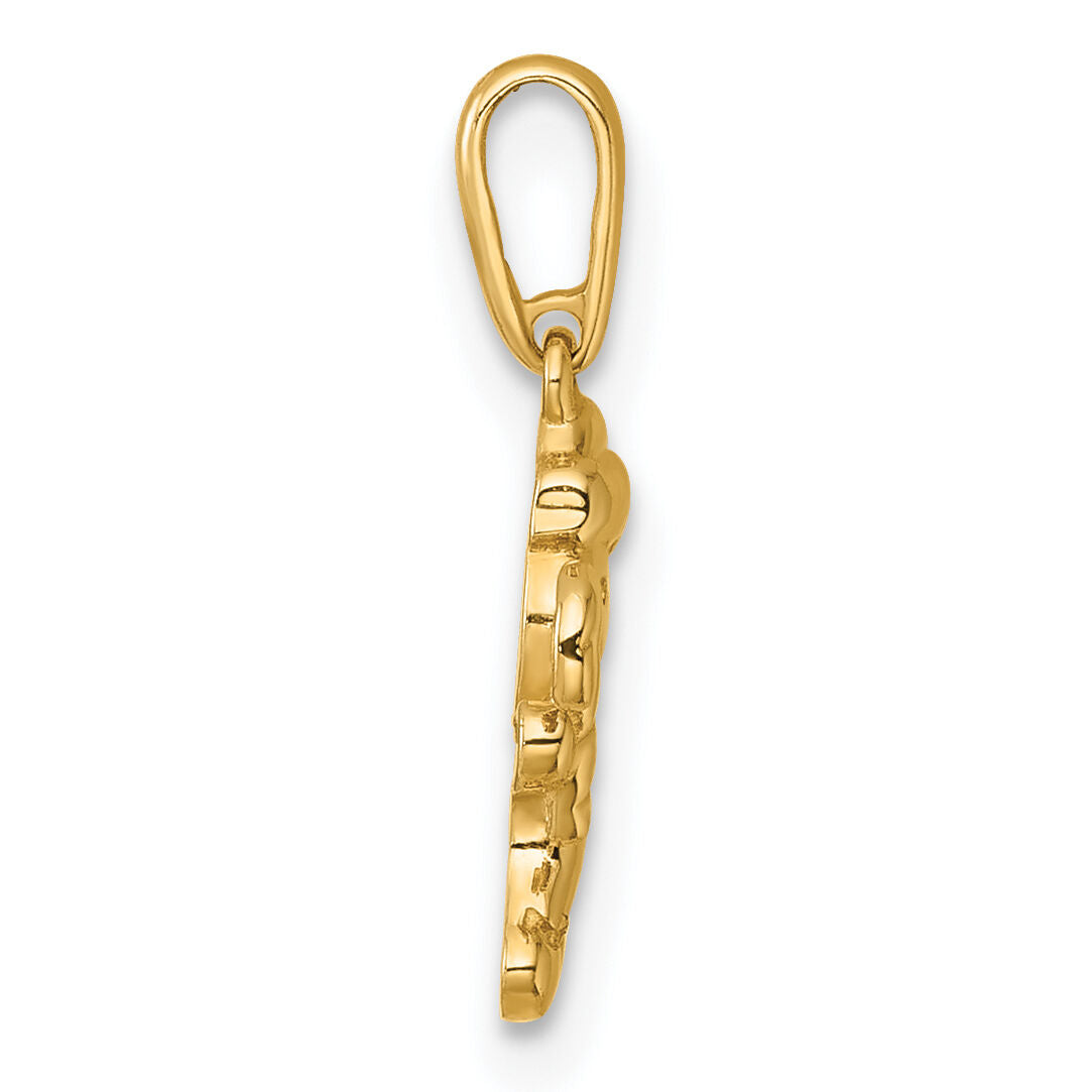 14k Madi K Polished Smiling Gingerbread Pendant-GK1197