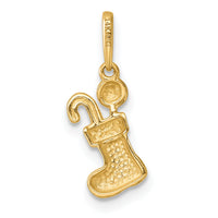 14k Madi K Polished Stocking with Candy Pendant-GK1198