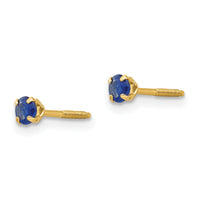 14k Madi K 3mm Sapphire Birthstone Earrings-GK120