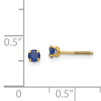 14k Madi K 3mm Sapphire Birthstone Earrings-GK120