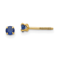 14k Madi K 3mm Sapphire Birthstone Earrings-GK120
