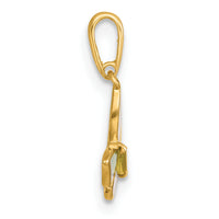 14k Madi K Polished White Enamel and CZ Butterfly Pendant-GK1200
