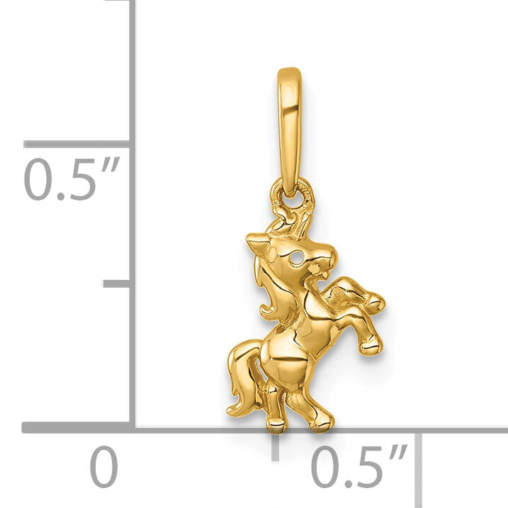 14k Madi K Polished Unicorn Pendant-GK1202