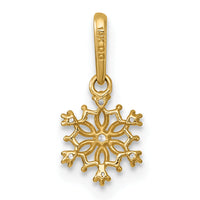 14k Madi K Polished CZ Snowflake Pendant-GK1203