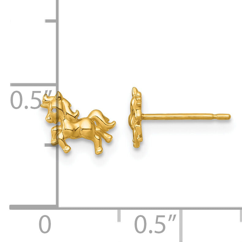 14k Madi K Polished Unicorn Post Earrings-GK1225
