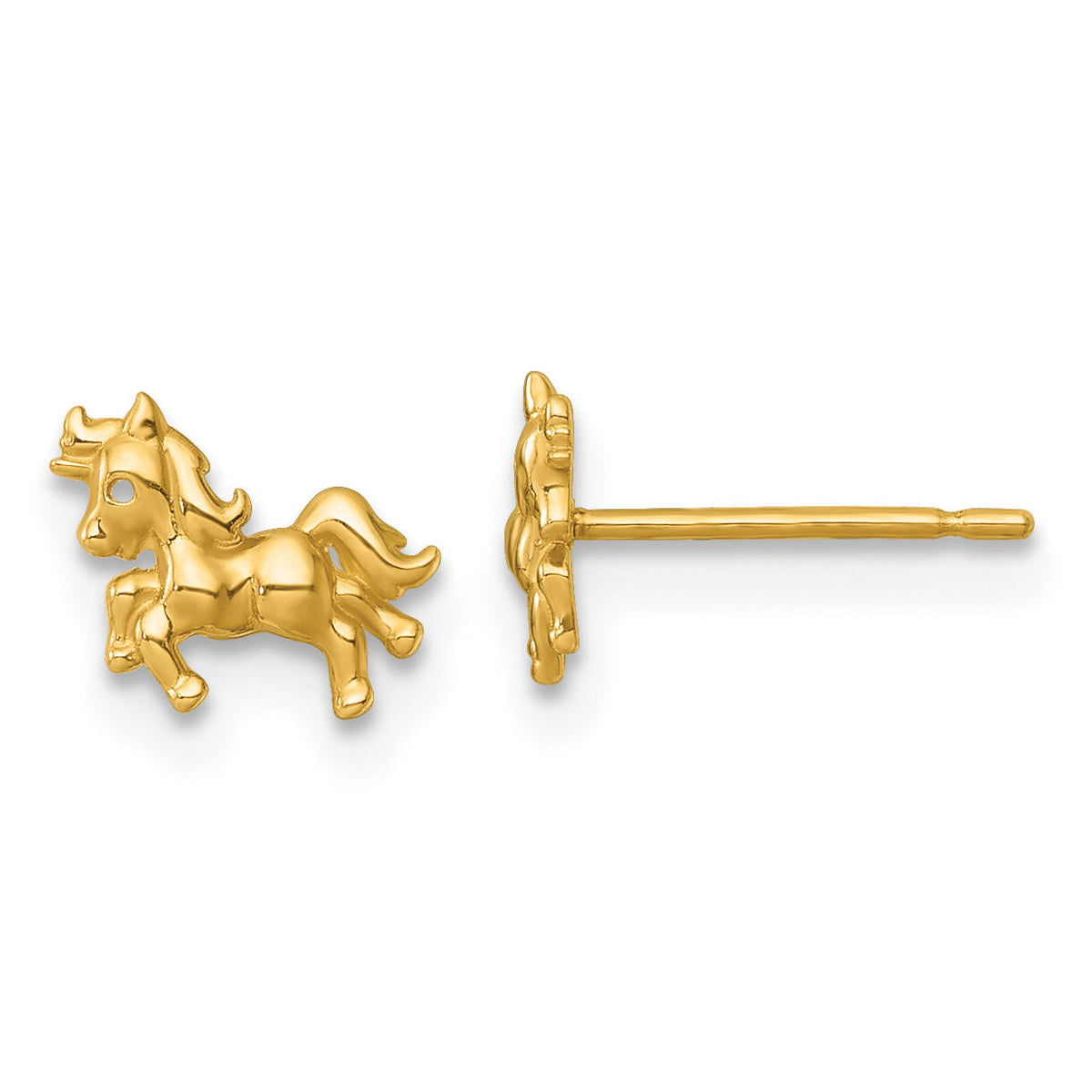 14k Madi K Polished Unicorn Post Earrings-GK1225