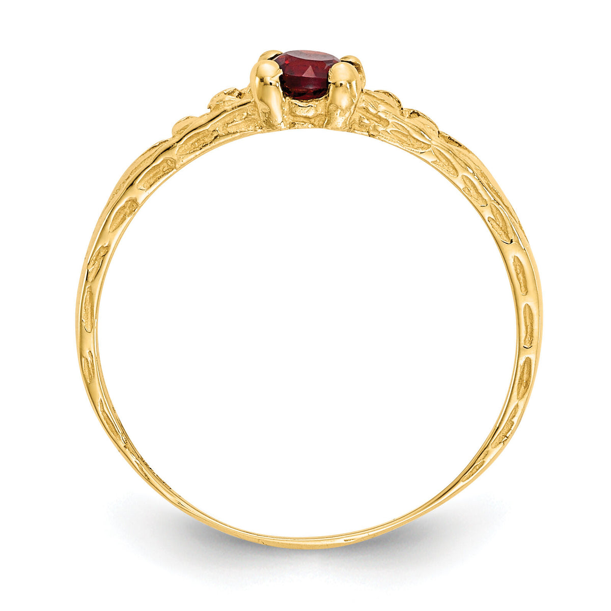 14k Madi K 3mm Garnet Birthstone Baby Ring-GK124