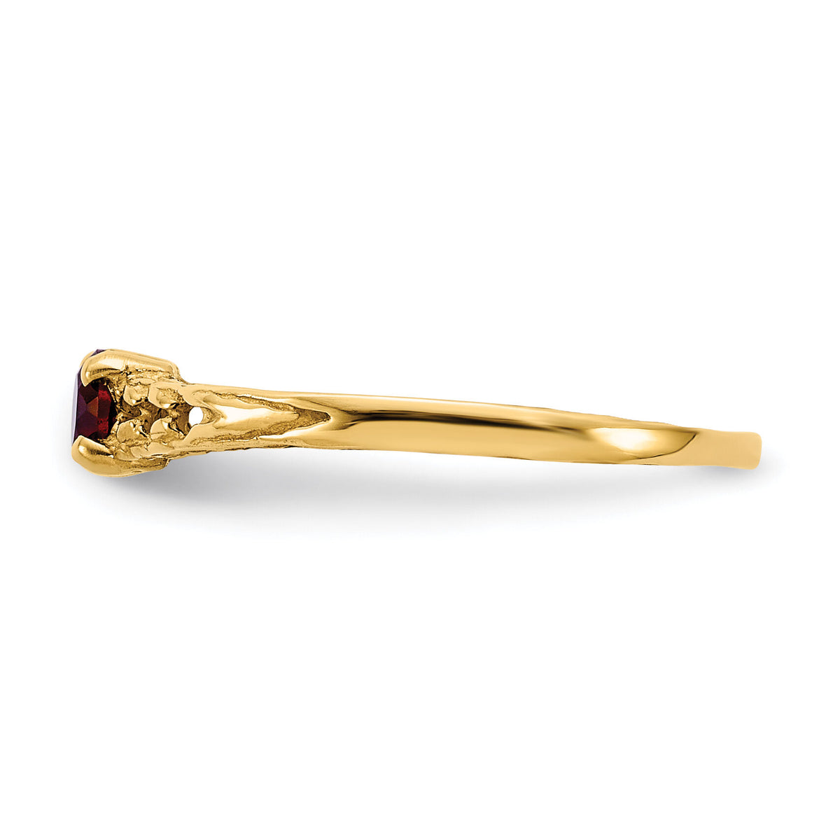 14k Madi K 3mm Garnet Birthstone Baby Ring-GK124