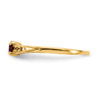 14k Madi K 3mm Garnet Birthstone Baby Ring-GK124