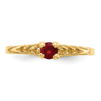 14k Madi K 3mm Garnet Birthstone Baby Ring-GK124