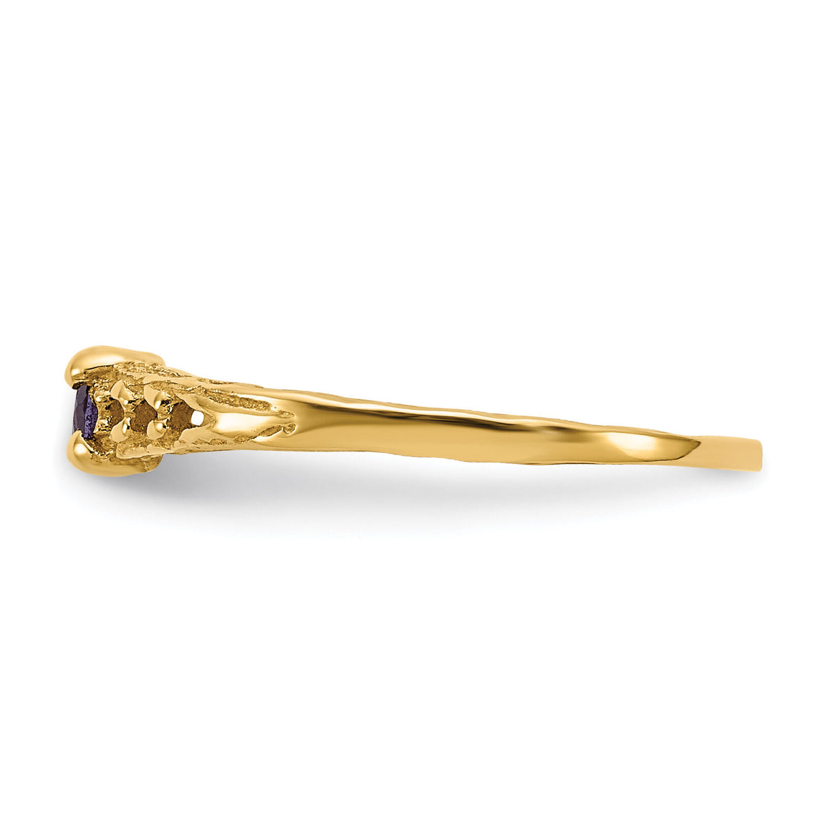 14k Madi K 3mm Amethyst Birthstone Baby Ring-GK125