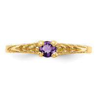 14k Madi K 3mm Amethyst Birthstone Baby Ring-GK125