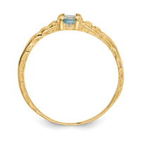 14k Madi K 3mm Aquamarine Birthstone Baby Ring-GK126