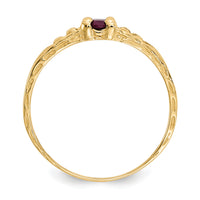 14k Madi K 3mm Ruby Birthstone Baby Ring-GK130