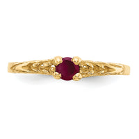 14k Madi K 3mm Ruby Birthstone Baby Ring-GK130