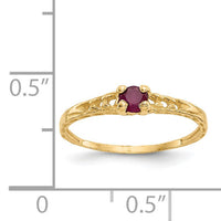 14k Madi K 3mm Ruby Birthstone Baby Ring-GK130