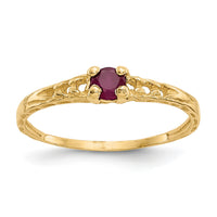 14k Madi K 3mm Ruby Birthstone Baby Ring-GK130