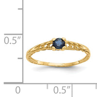 14k Madi K 3mm Sapphire Birthstone Baby Ring-GK132