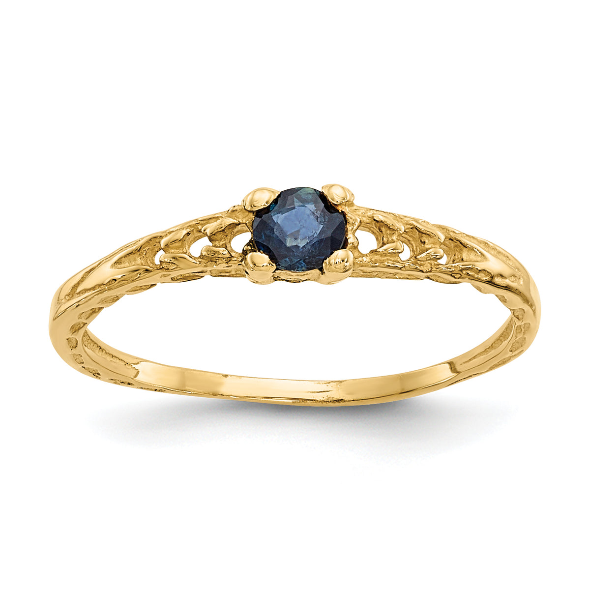 14k Madi K 3mm Sapphire Birthstone Baby Ring-GK132