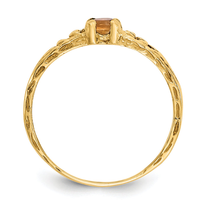 14k Madi K 3mm Citrine Birthstone Baby Ring-GK134