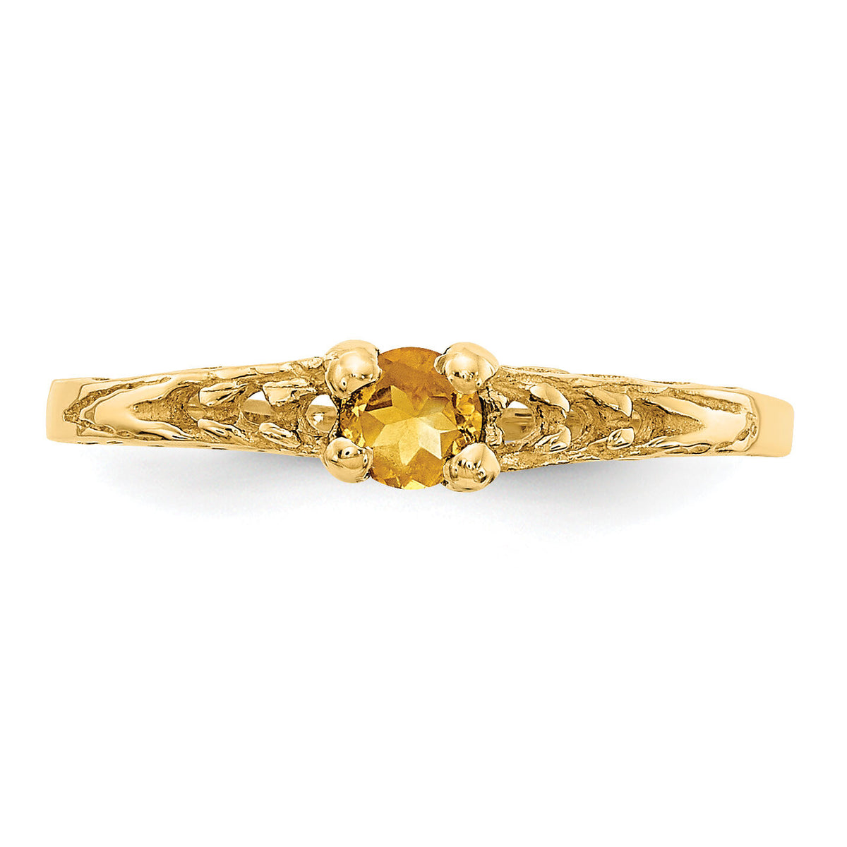 14k Madi K 3mm Citrine Birthstone Baby Ring-GK134