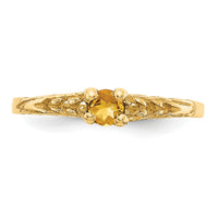 14k Madi K 3mm Citrine Birthstone Baby Ring-GK134