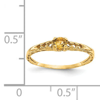 14k Madi K 3mm Citrine Birthstone Baby Ring-GK134