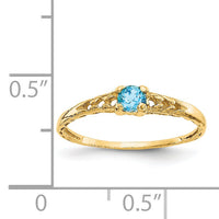 14k Madi K 3mm Blue Topaz Birthstone Baby Ring-GK135
