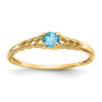 14k Madi K 3mm Blue Topaz Birthstone Baby Ring-GK135