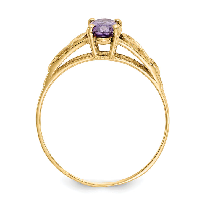 14k Madi K Synthetic Amethyst Ring-GK276