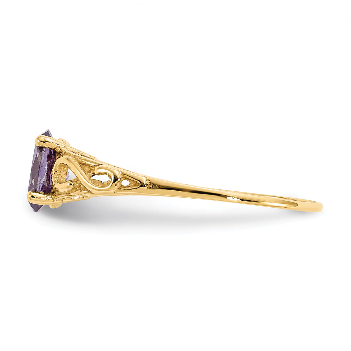 14k Madi K Synthetic Amethyst Ring-GK276