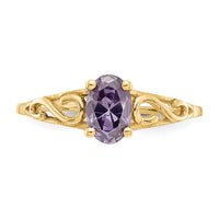 14k Madi K Synthetic Amethyst Ring-GK276