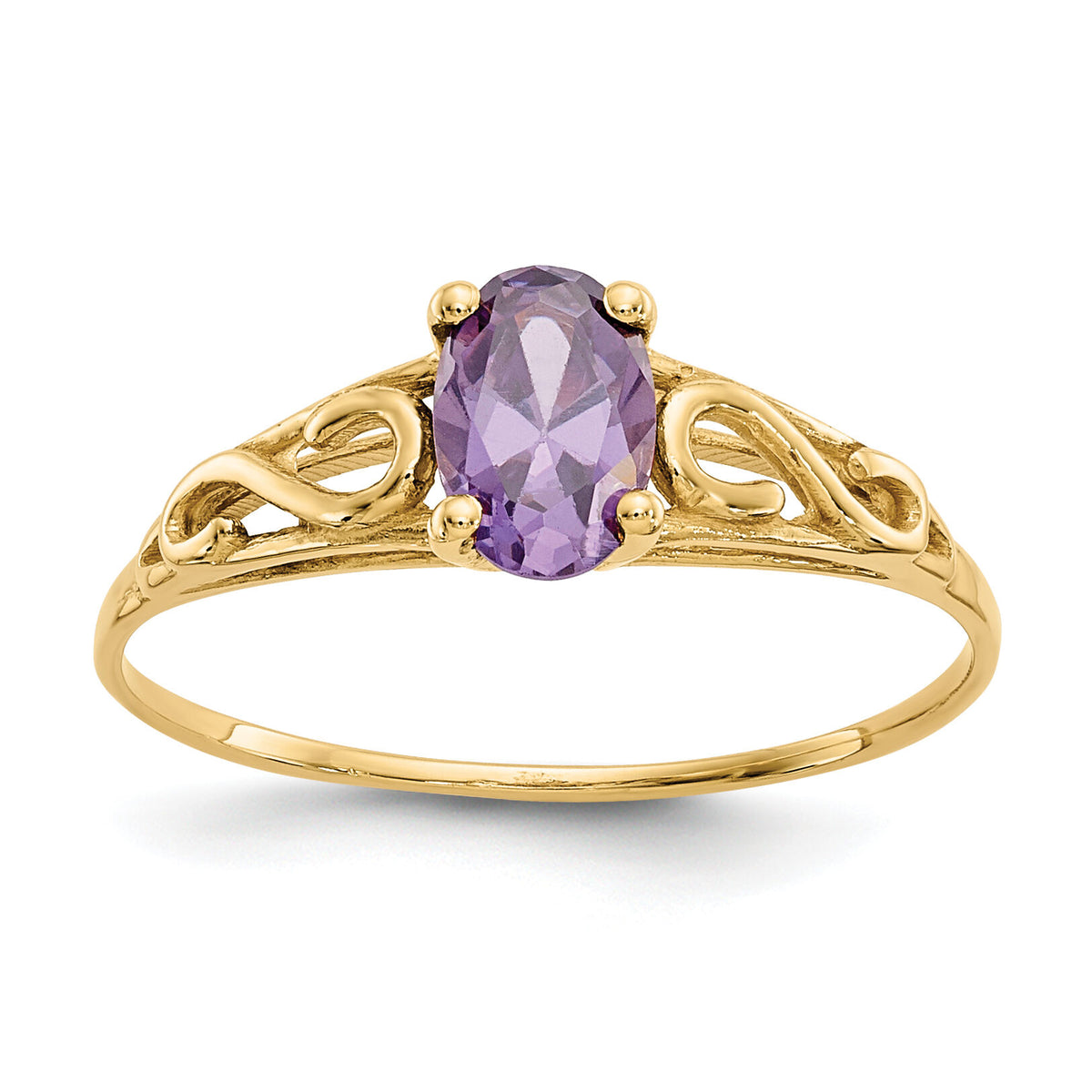14k Madi K Synthetic Amethyst Ring-GK276