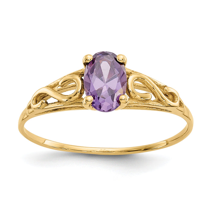 14k Madi K Synthetic Amethyst Ring-GK276