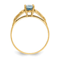 14k Madi K Synthetic Aquamarine Ring-GK277