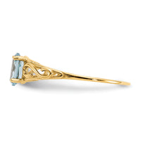 14k Madi K Synthetic Aquamarine Ring-GK277