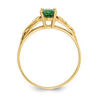 14k Madi K Synthetic Emerald Ring-GK279