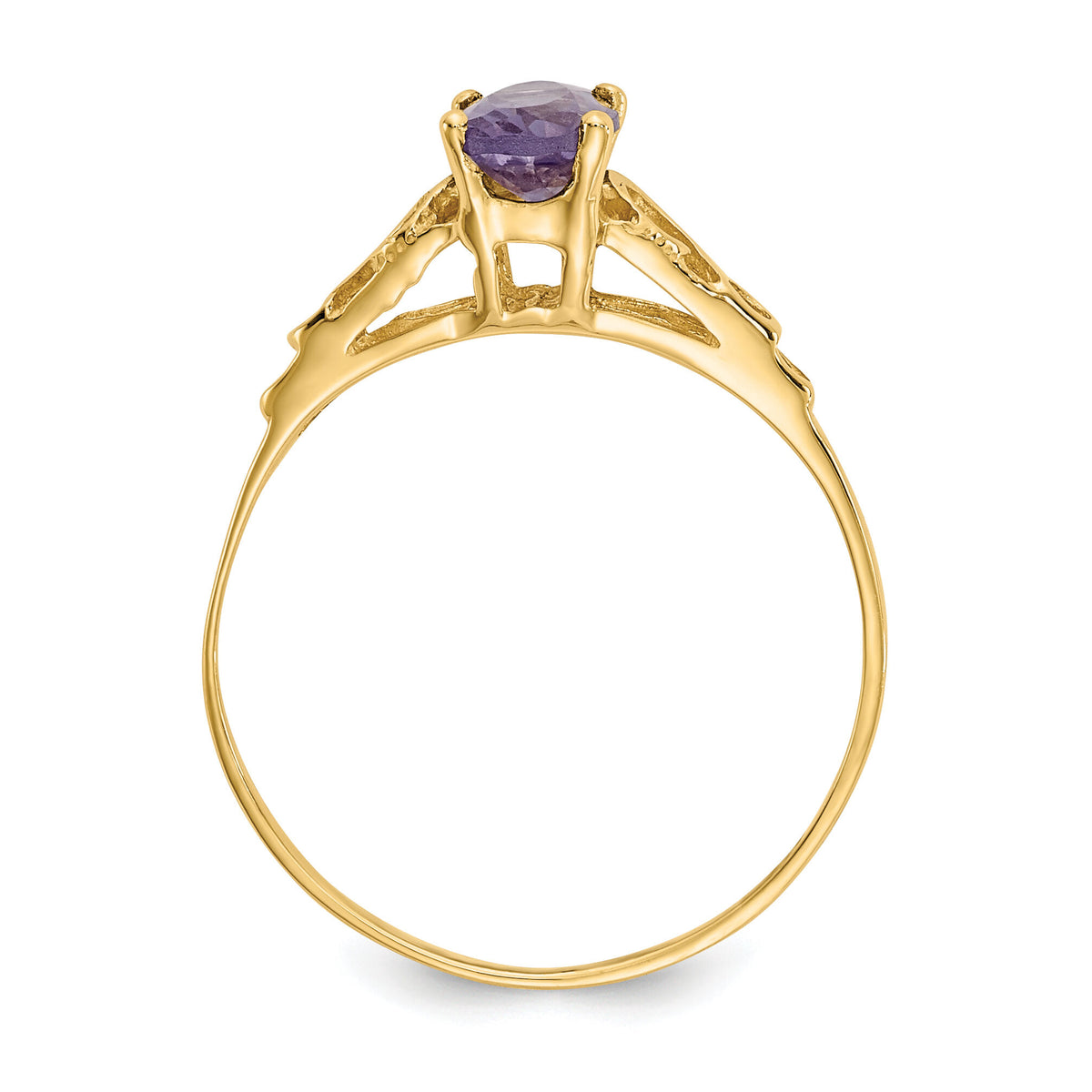 14k Madi K Synthetic Alexandrite Ring-GK280