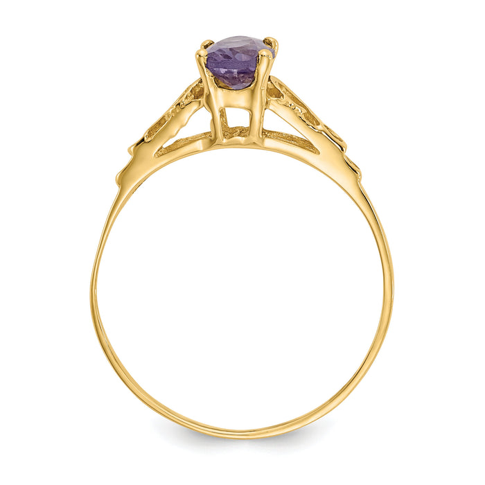 14k Madi K Synthetic Alexandrite Ring-GK280