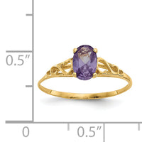 14k Madi K Synthetic Alexandrite Ring-GK280