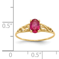 14k Madi K Synthetic Ruby Ring-GK281