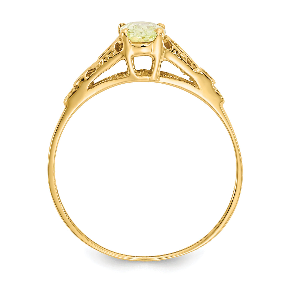 14k Madi K Synthetic Peridot Ring-GK282