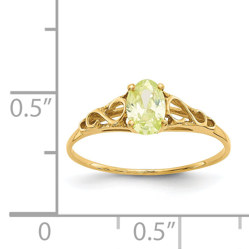 14k Madi K Synthetic Peridot Ring-GK282