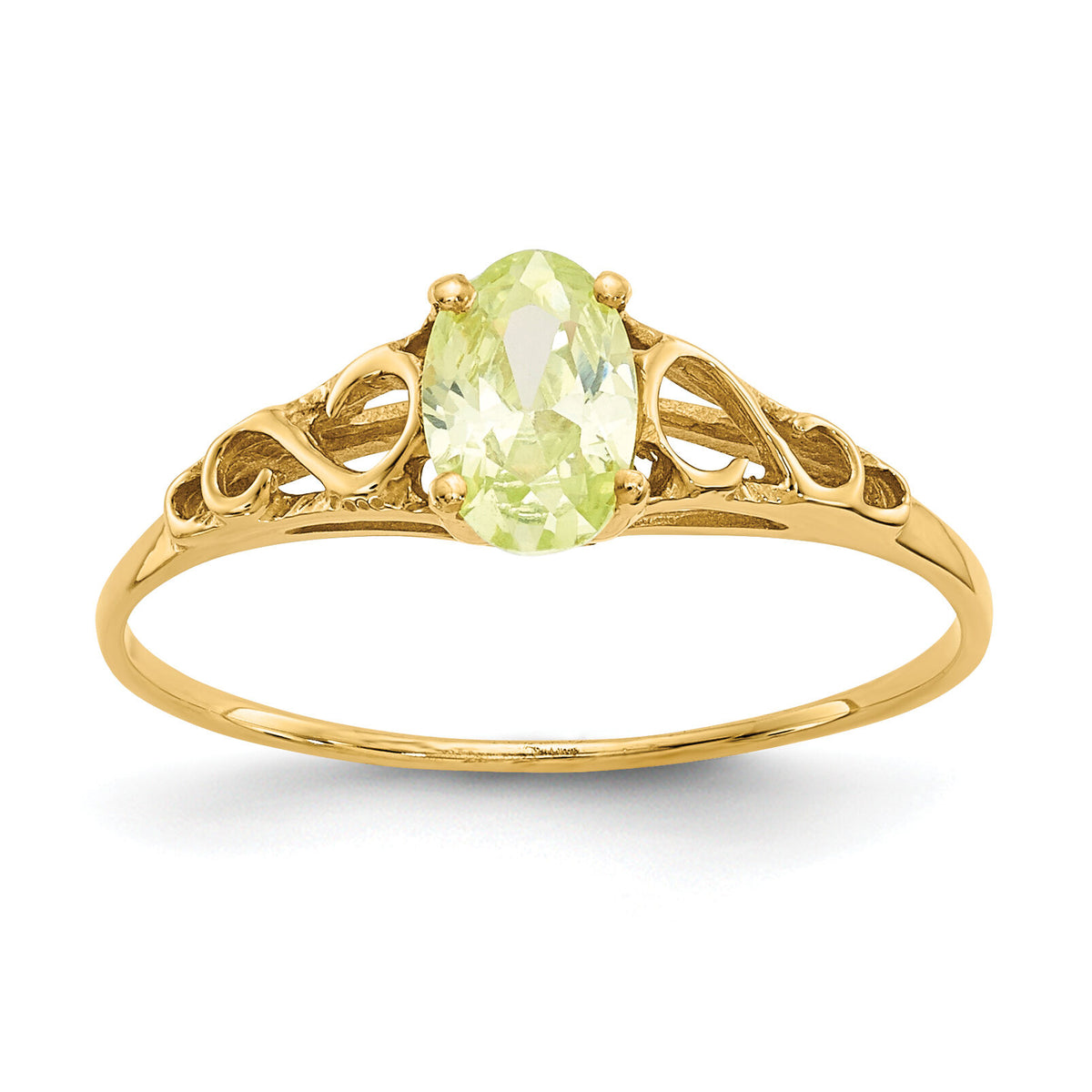 14k Madi K Synthetic Peridot Ring-GK282