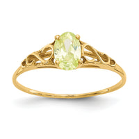 14k Madi K Synthetic Peridot Ring-GK282