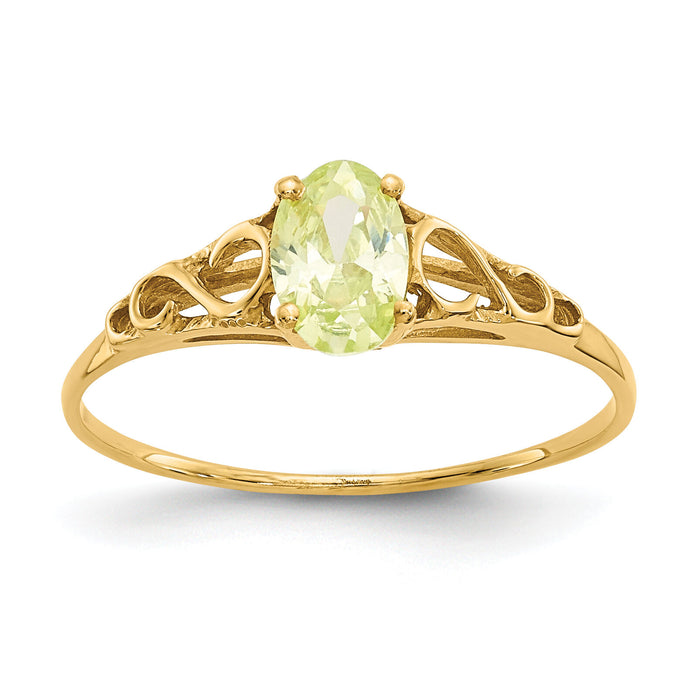 14k Madi K Synthetic Peridot Ring-GK282