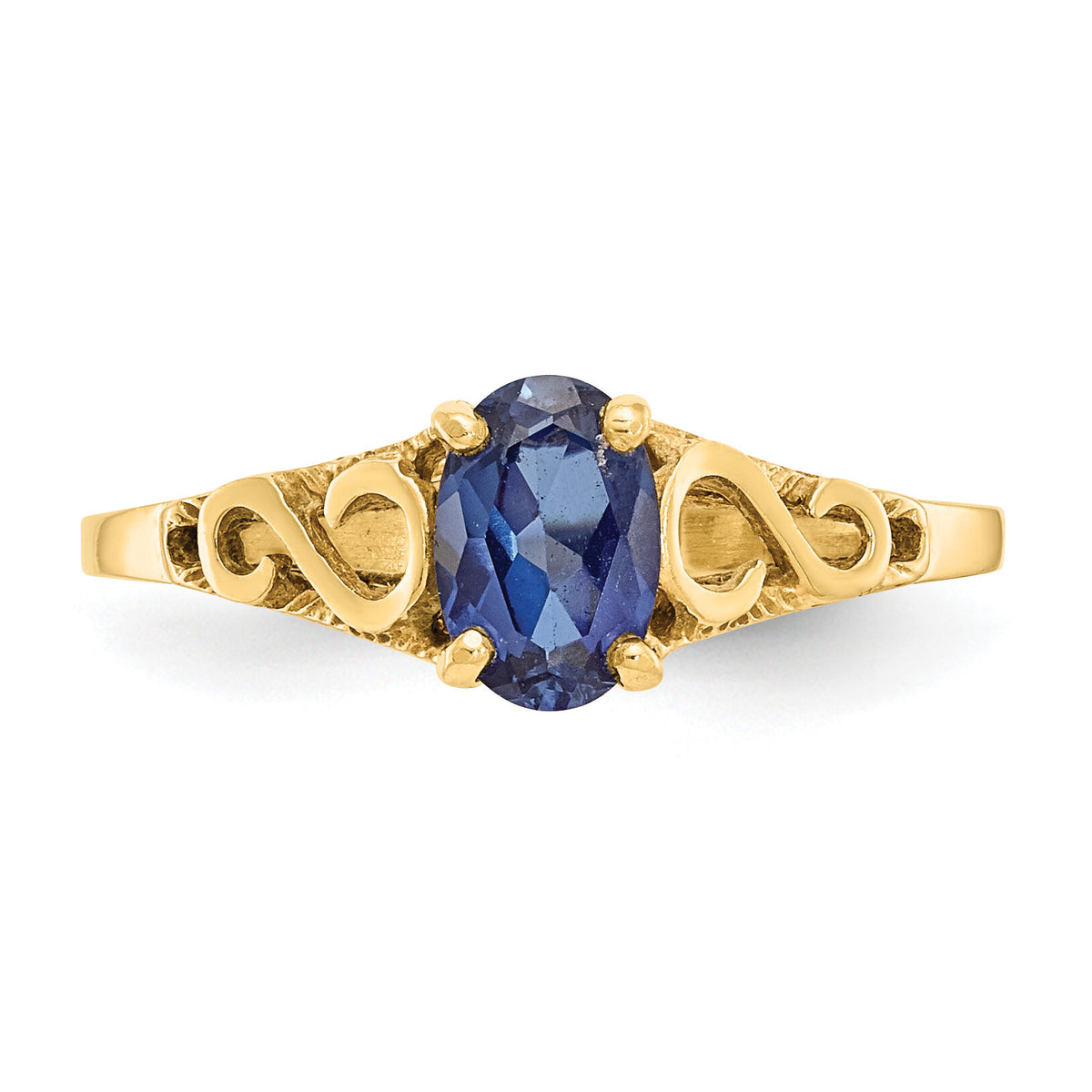 14k Madi K Synthetic Sapphire Spinel Ring-GK283