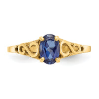 14k Madi K Synthetic Sapphire Spinel Ring-GK283
